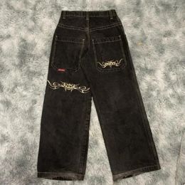 Men's Jeans 2023 Solid Loose Hip Hop High Street Y2K Harajuku Women's Waist Apparel Black