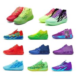 OG LaMelo Ball MB.02 Rick Morty Adventures Basketball Shoes With Box LaMelo Ball MB02 LaMello Ball Men Women kids Sport Shoe Trainner Sneakers Size 4.5-13