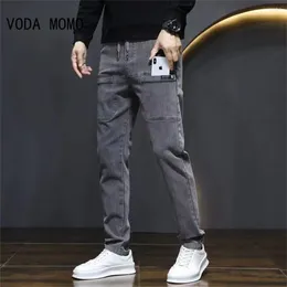 Men's Jeans Loose Men Male Trousers 2023 Jogger Harem Pant Quality Cotton Harajuku Fleece Denim Pants Man Sweatpants