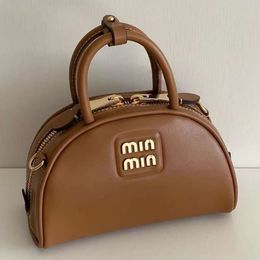 Designer bag mui mui bag Hobo Bowling Ball Leather Handheld Dumplings Moon Teeth Buns Shoulder Crossbody handbag hobo 3EZU