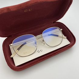 Luxury G Designer Glasses Trendy Retro Fashion Men Women Round 18K Gold Metal Frame Optical Sunglasses Original Brand Box Case Packing
