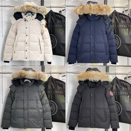 Down jacket 29 Women's and Men's 29s Wolf fur collar medium length winter new Canadian style overcame clothes thick High-end 90% Duck Downs men clothing S--2XL