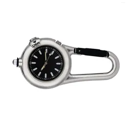 Pocket Watches Mini Carabiner Watch Backpack Unisex Luminous Climbing For Outdoor Sport Office Hiking Equipment