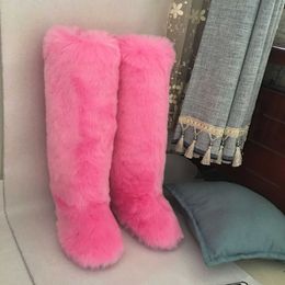 New High School Long Sleeve Fox Plush Snow Boots Winter Warm231017