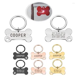 Dog Tag Anti-lost Personalised Pet Identity Collar Laser Engraved Logo Puppy Pendant Accessories