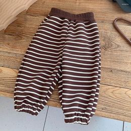 Trousers Kids Winter Pants For Boys Striped Thicken Warm Toddler Clothes Casual Outdoor Children Arrival