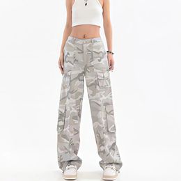 Women's Pants Capris Y2k Trendy Women'S Baggy Cargo Pants Streetwear Vintage Casual Wide Leg Straightcouples Hip Hop Camouflage Sweatpants 231016
