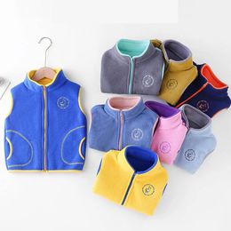 Waistcoat Fashion Cartoon Children Jackets for Boys Girls 2 3 4 5 6 7 8 9 10 11 12 Years Teenage Kids Padded Vest Blue Pink Girl Waistcoat 231016