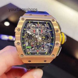 Tactical Pilot Watch Mechanical Automatic RM Wrist Watch RM11-03 Machinery 44.5*50mm RM11-03 Rose Gold YOEB