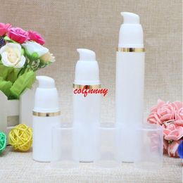 300pcs/lot White AS 15ml 30ml 50ml Airless bottle pump Clean Cream jar lotion container cosmetic packaging F050205 Fusix Jrftw