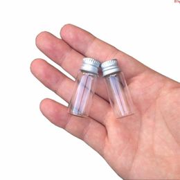 4ml Mini Glass Bottles Jewelry Packing Cute Screw Aluminum Caps Empty Jars Pendants 100pcs good qty Udehl
