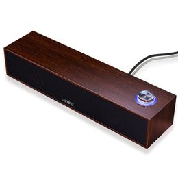 Portable Speakers Wired Wooden Computer Speaker Bluetooth with multimedia for Desktop Sound Box Subwoofer Soundbar 231017