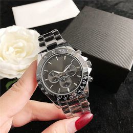 2023 Sale Brand Mens Watches All Stainless Steel Watch fashion blue Dial 40mm Quartz Movement Designer Quality Waterproof Watch