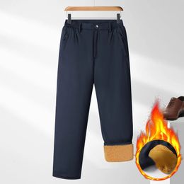 Men's Pants Autumn and Winter Men's Casual Cotton-padded Trousers Men Solid Color Thick Fleece Warm Pants Cotton Pant Male Trousers B06 231017