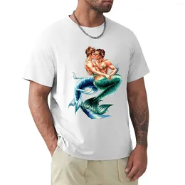 Men's Tank Tops Merman Love T-Shirt Vintage T Shirt Anime Clothes Korean Fashion Mens Plain Shirts