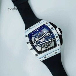 Chronograph Titanium Watch RM Wrist Watch Racing Machine Watch RM61-01 Machine Changed to White NTPT Luxury 3OTS