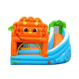 Dino Bounce House Castle Inflatable Bouncy Jumping with Ball Pit for Kids Cartoon Dinosaur Bouncer Slide Combo Recreational Outdoor Indoor Toddler Playhouse Toys