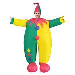 Cosplay Red Green Yellow Clown Iatable Garment Halloween Carnival Cosplay Costume Adult Funny Suit Weird Clothes