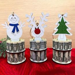 With Christmas Ornament 10 Holes Cartoon Unique Holder Decoration Festival Party Supplies Wallet Cake Rack DIY Money Stand Cpa7041 2024