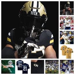 New Georgia Tech Yellow Jackets Football jersey 25 Taye Seymore 83 Zion Taylor 13 Eric Singleton Jr. 96 Shymeik Jones 9 Kyle Kennard 4 Dontae Smith 3 Moore 48 Ezra Odinjor