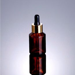 300pcs 30ml Amber Glass Dropper Bottle Refillable Tea Tree Oil Essential Aromatherapy Perfume Container Liquid Pipette Ojhho