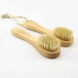 Wood Face Brush Nature Soft Bristles Facial Cleansing Massage Face Care clean Brush F1842 Lltng Qvppu