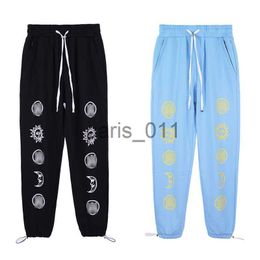 Men's Pants Men's sweatpants Amirri sun moon print letter drawstring trendy brand trousers slim American high street corset casual trousers ... x1017