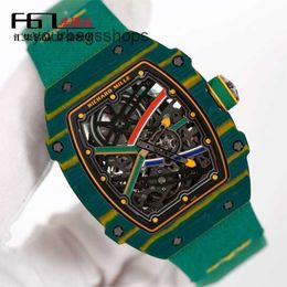 Men's Quartz Wristwatch Swiss RM Wrist Watch Wrist Watches Rm6702 Ntpt Carbon Fibre Quartz Titanium Metal Dial Machinery World Famo SQ0Y