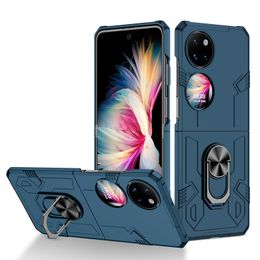 Ring Support Cases For Huawei P50 Pocket Folding Phone Shockproof Case Stand Cover Rotating Fundas Capa