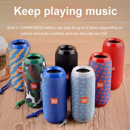 Portable Speakers T G TG117 Bluetooth Speaker FM Radio Wireless Bass Column Music Vibro for Mobile Phone Computer Support U Disc 231017