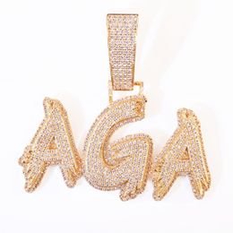 T GG Necklaces handmade products are unique and can be Customised explosive vermiculite letter hip hop necklabbal bond bondon diy splicing combin