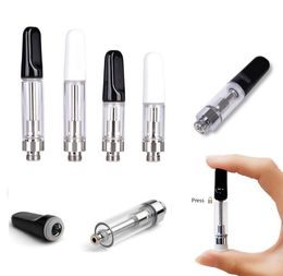 Ceramic Cartridge 0.5ml 1.0ml 2.0ml Empty Vape Cartridge Glass Tank Vaporizer Pen 510 Thead Atomizer Vape Carts Thick Oil E-cigarette Kits In Stock Factory Direct Sale