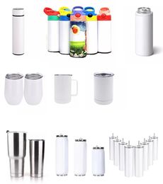 Sublimation Tumbler Flask Smart Mug Vacumm Water Bottle Blanks 152030 oz Stainless Steels Car Cups Tumblers Travel Mugs VT24294755996