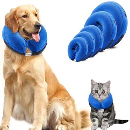 Cat Collars Leads Elizabethan Collar Soft Dog Cone Inflatable Pet For Small Large Dogs Cats E Collar for Surgery Recovery 231017