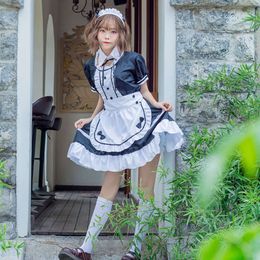 Theme CostumeBlack Cute Lolita Maid French Maid Dress Girls Woman Amine Cosplay Costume Waitress Maid Party Stage Cosplay Costumes