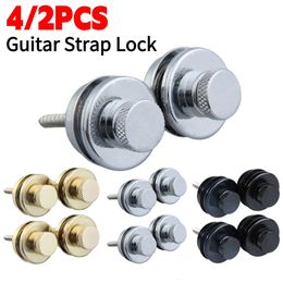 Other Sporting Goods 4 2PCS Electric Guitar Straplock Flat Head Guitars Strap End Nails Non slip Replacement Musical Instrument Accessories 231017