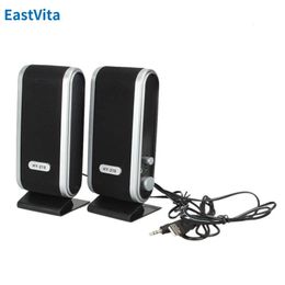 Portable Speakers 2Pcs USB Power 3.5mm Mini Outdoor Sound Box With Ear Jack for PC Computer Desktop 231017