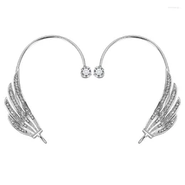 Backs Earrings Wing Climber Jewellery For Women Girl Non-piercing Aesthetic Dainty Rhinestone Ear Bone Hook Clip Earring