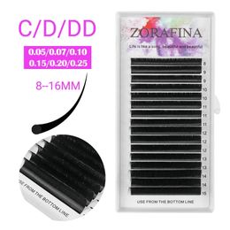 False Eyelashes ZORAFINA eye lash Lash supplies HighQuality Eyelash Mink Silk Individual Lndividual Lashes 231017