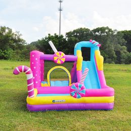 Inflatable Bounce House with Slide Castle Indoor Outdoor Playhouse for Little Kids Jumping Castle Climbing Wall Trampoline Jump Bouncy Backyard Party Toys Gifts