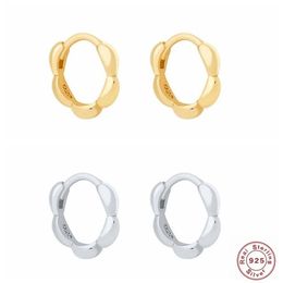 CANNER Light Luxury 925 Sterling Silver INS Gold Bubble Hoop Earrings For Women Piercing Earring Earings Jewelry Pendientes212R