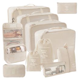 11PCS 12PCS Travel Luggage Organizers Set Waterproof Suitcase Organizer Bags Clothes Shoes Cosmetics Toiletries Storage Bags
