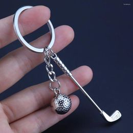 Keychains 3 Pcs Key Chain Ring Golfs Ball Keychain Decor Pendant Sports Souvenir Zinc Alloy Balls Pendants Backpack Child Toys