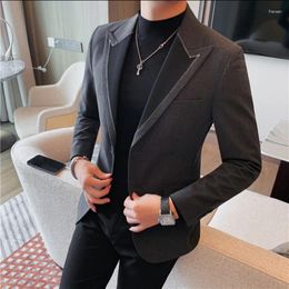 Men's Suits High Quality Business Blazers Autumn Fashion Casual Slim Fit Suit Jacket Social Dress Coat Wedding Streetwear Men Clothing