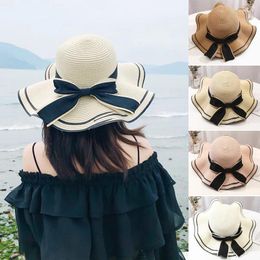 Wide Brim Hats Women Straw Cap Foldable Summer Sun Hat Beach For Any Clothing