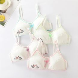 10-13Years Girls' Small Vest Sport Soft Training Lingerie Girls Bra Adolescent Teen Underwear Cartoon Teenage Brassieres Bras314Y