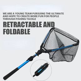 Fishing Accessories 43.5-92cm Folding Fishing Brail Net Telescopic Fishing Landing Net Scoop Net 231017