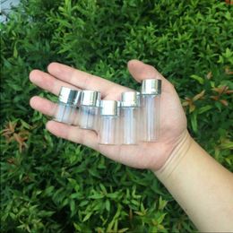 5ml 6ml 7ml 10ml 14ml Glass Crafts Bottles Screw Cap Silver Aluminum Lid Empty Jars Vials 100pcs good qty Cgegc