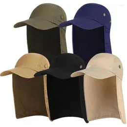 Wide Brim Hats Unisex Fishing Hat Sun Visor Cap Outdoor Protection With Ear Neck Flap Cover Sunshade Sunlight Prevention For Camping Hiking