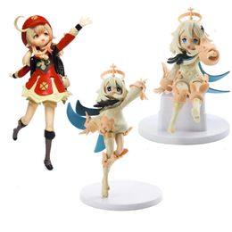 Arts and Crafts Genshin Impact Paimon Anime Figures PVC Toys Klee Venti Action Figma Collection Model Doll Figma Cute Girl Brinquedos Figurine 231017